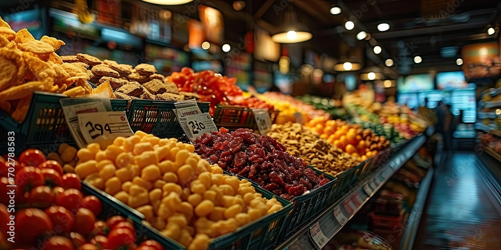 Supermarket Snack Display