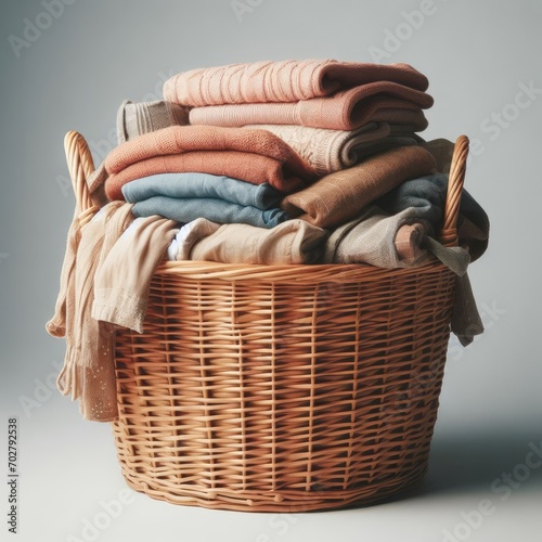 basket with clothes