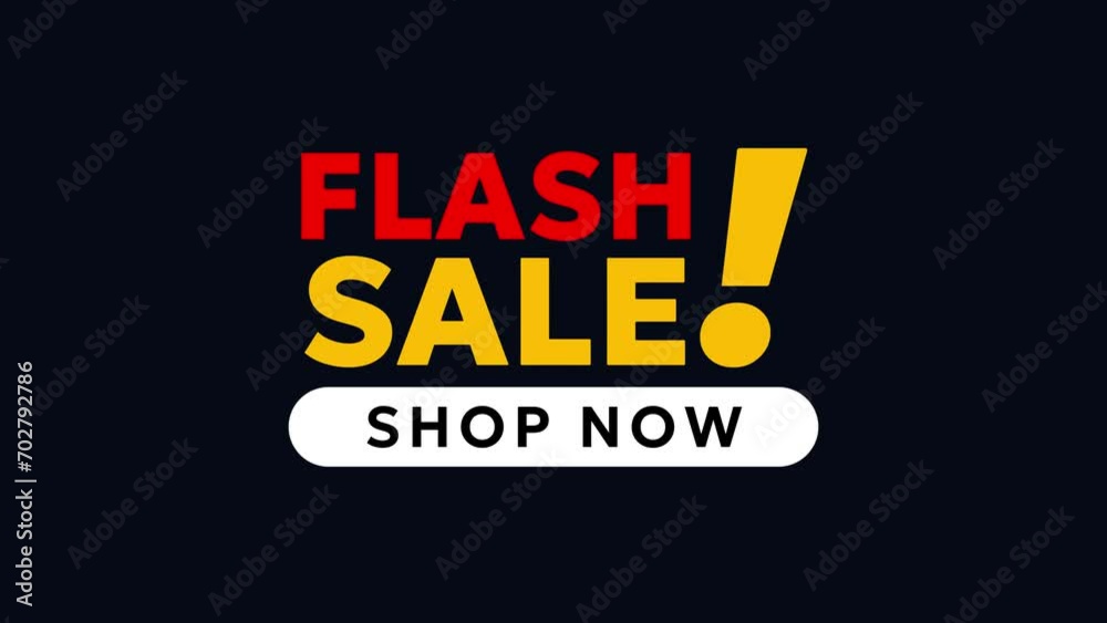 Flash Sale text design animated on black background Flash Sale text design animated on black background