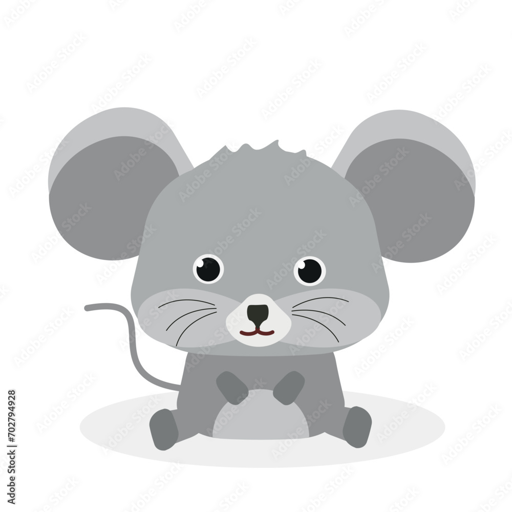 Vector mouse. Cute animal character. Minimal cartoon design. Sutable for apps and animation. Vector mouse. Cute animal character. Minimal cartoon design. Sutable for apps and animation.