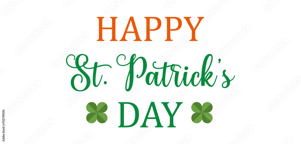 Fototapeta premium St Ptrick's Day Stylish Text illustration Design 