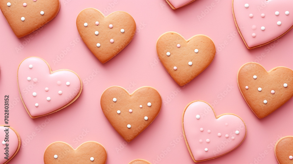 Heart cookies, very appetizing, light unusual background Heart cookies, very appetizing, light unusual background