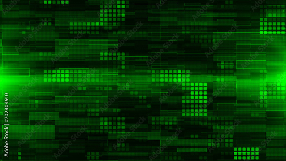 Green mosaic background in technology concept. Abstract green LED squares. Technology digital square green color background. Green pixel grid background. 3D rendering Green mosaic background in technology concept. Abstract green LED squares. Technology digital square green color background. Green pixel grid background. 3D rendering