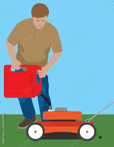 Gassing Up The Mower