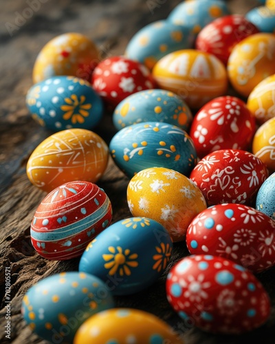 Colorful easter eggs backround