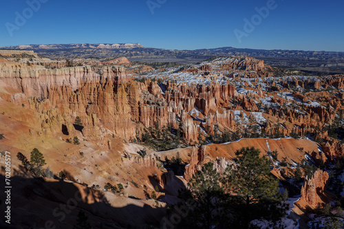 Scenic Bryce Canyon National Park Utah Winter Landscape