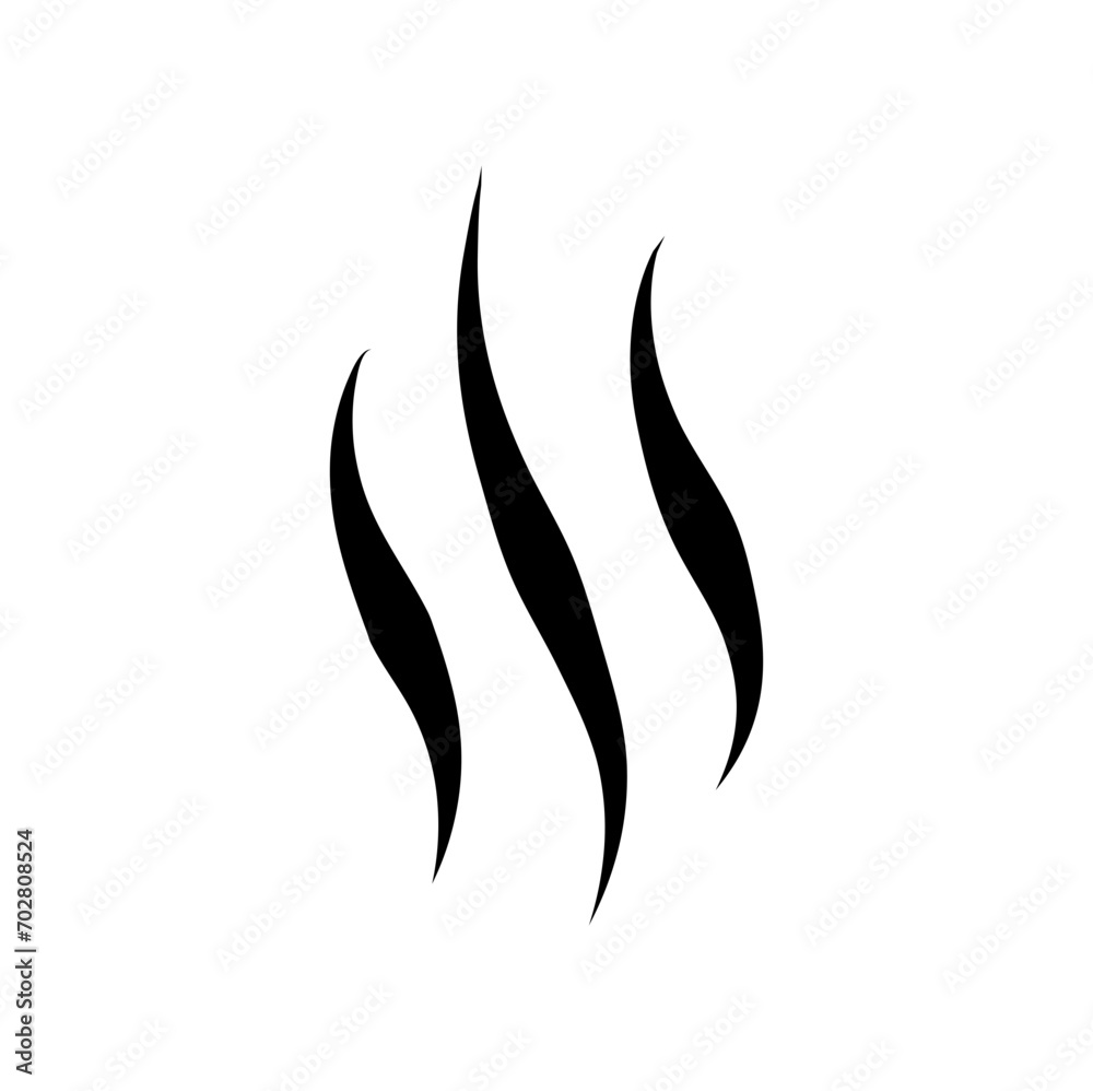 Cooking steam or warm aroma smell mark