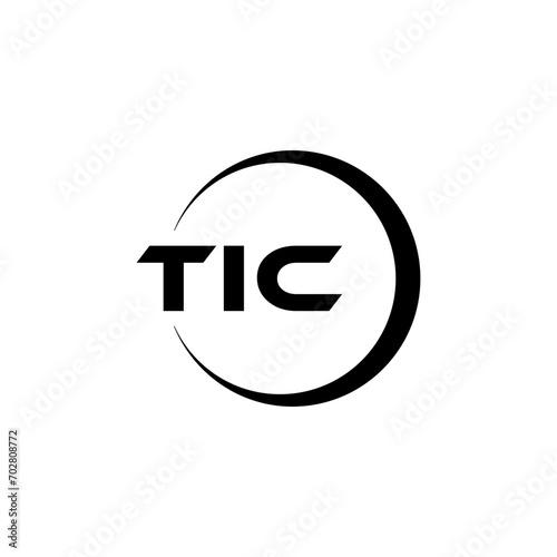 TIC letter logo design with white background in illustrator  cube logo  vector logo  modern alphabet font overlap style. calligraphy designs for logo  Poster  Invitation  etc.