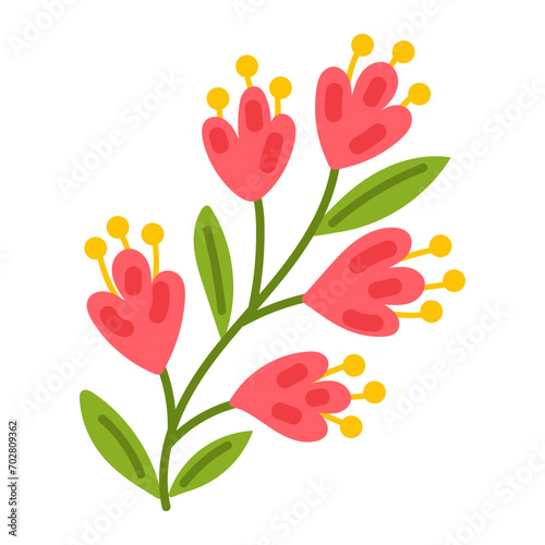 Fototapeta Naklejka Na Ścianę i Meble -  flat color vector flower object illustration