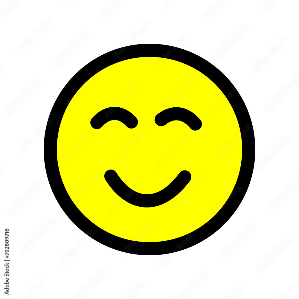 Fototapeta premium smiley emoji face flat style