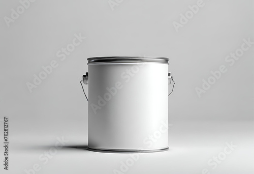 Paint can mockup isolated, metal container paint