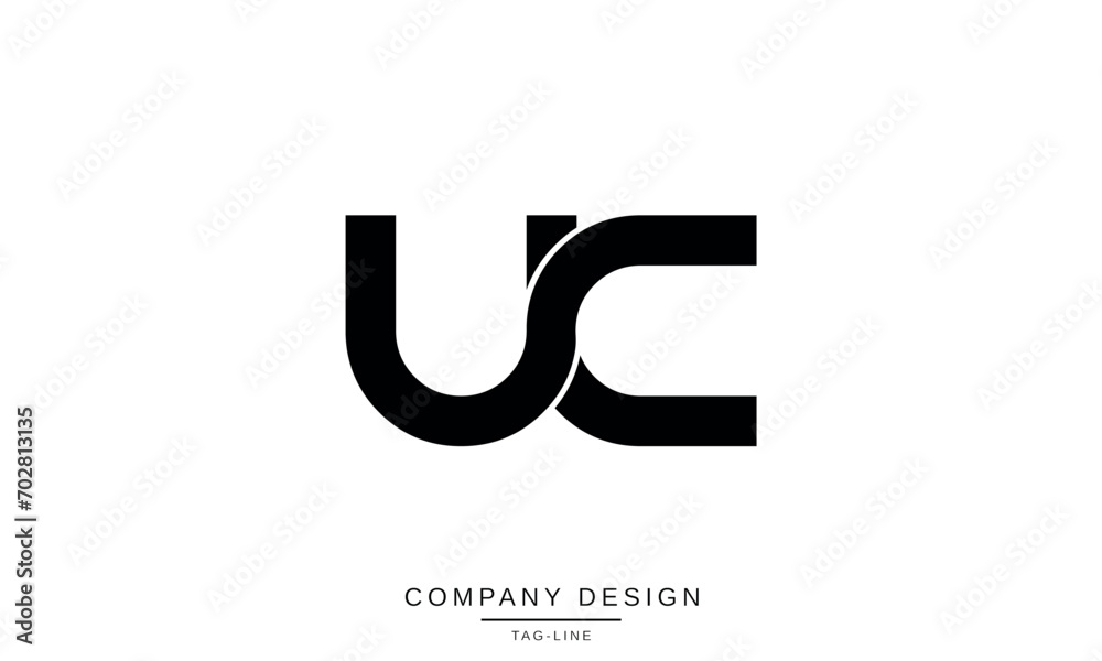 CU, UC, Abstract Letters Logo Monogram
