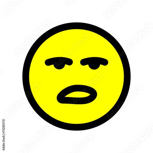 Wallpaper Mural annoyed emoji emoticon flat style Torontodigital.ca