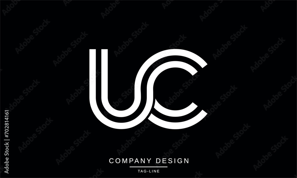 CU, UC, Abstract Letters Logo Monogram CU, UC, Abstract Letters Logo Monogram