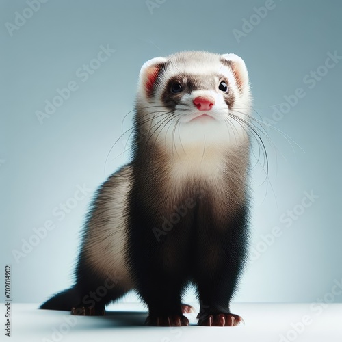 ferret on a white background 