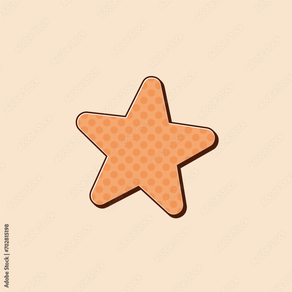 Polka stylized star. Customer rating feedback, rang, rating, achievements and decor concept. 3d vector icon. Cartoon minimal style. Stock vector illustration isolated on white background. Polka stylized star. Customer rating feedback, rang, rating, achievements and decor concept. 3d vector icon. Cartoon minimal style. Stock vector illustration isolated on white background.
