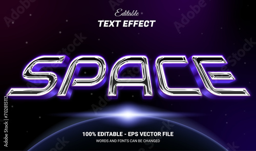 Space 3d style editable text effect