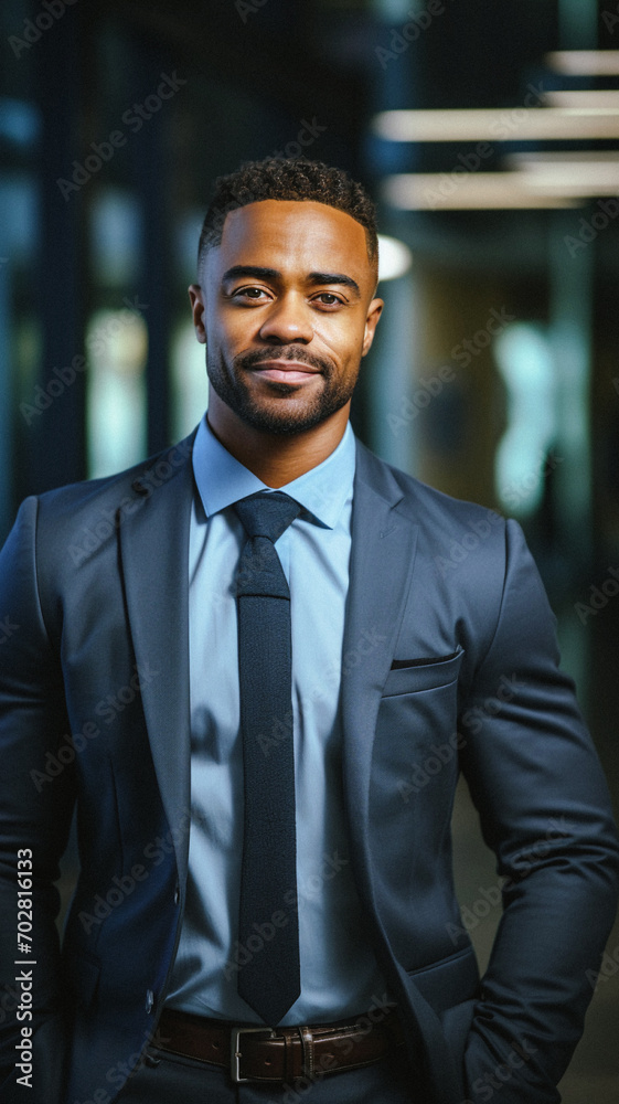 Portrait of a businessman manager in a suit in the office Portrait of a businessman manager in a suit in the office