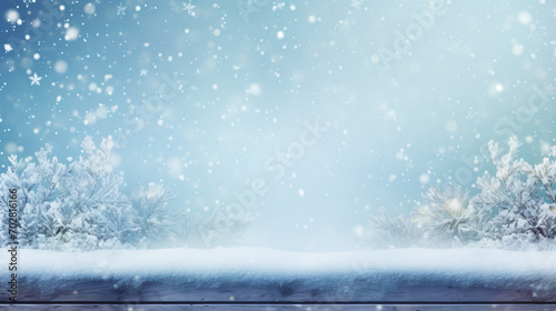 Icy blue glittery snowflake background christmas theme