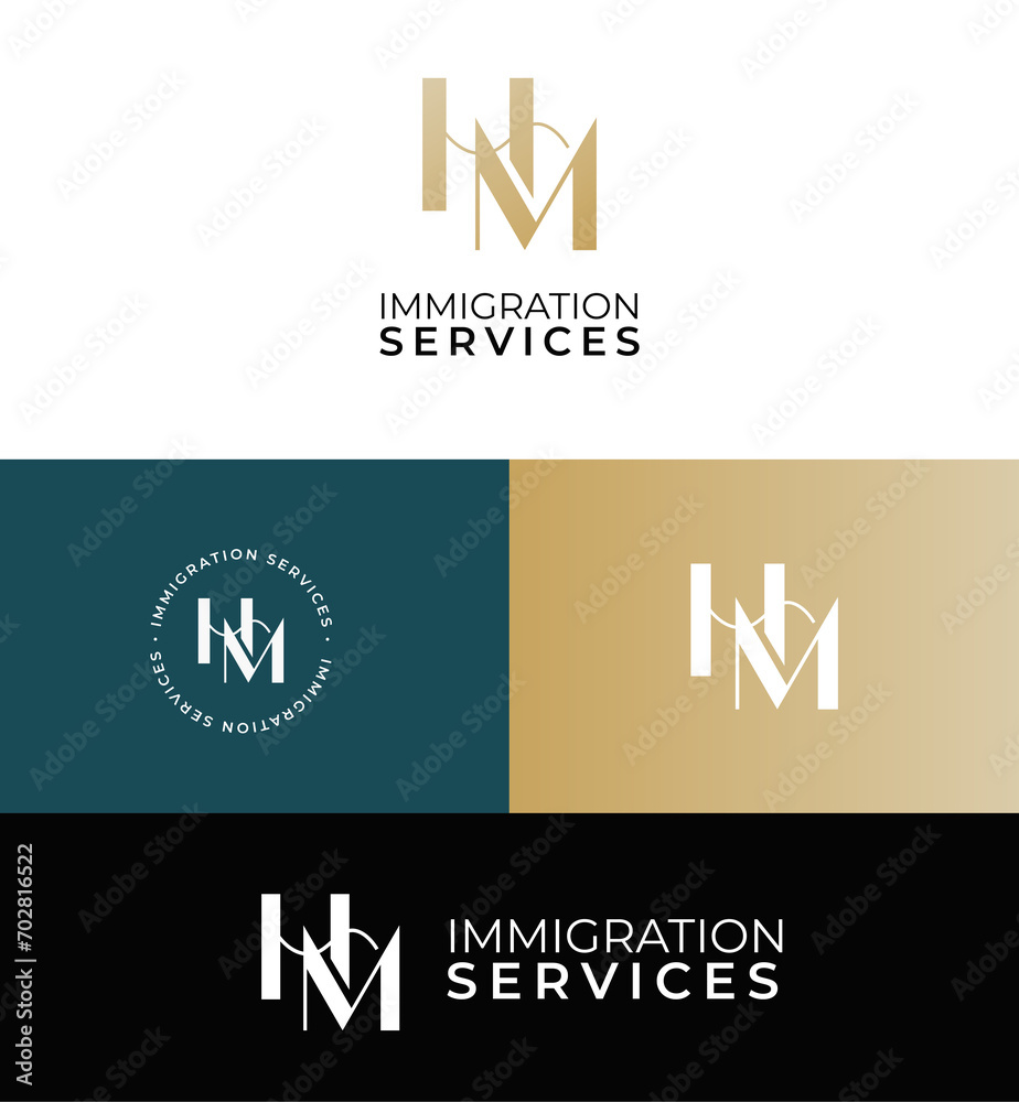 Logo HM Immigration Services - obrazy, fototapety, plakaty 