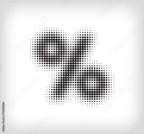 Creative percent sign letter design. Alphabet set pixel is flat and solid. Integrative and integrative pixel movement. Modern icon ports.