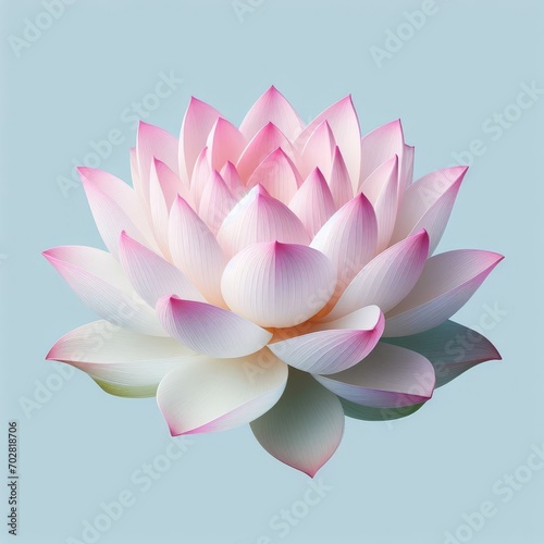 pink water lily on white background 