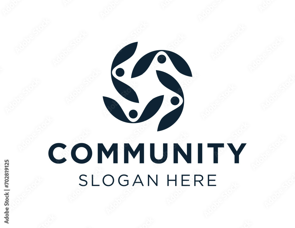 Fototapeta premium The logo design is about Community and was created using the Corel Draw 2018 application with a white background.