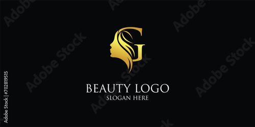 G letter beauty logo with modern concept, premium vector