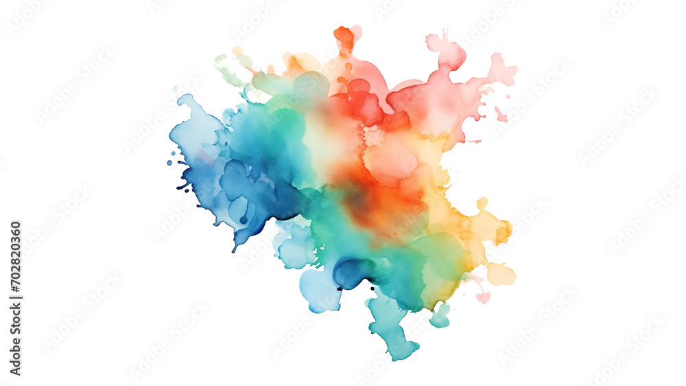 Watercolor stain illustration on transparent background. Stain in watercolor style in png