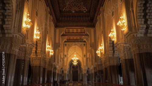 The architecture of Hassan II Mosque in Casablanca, Morocco photo