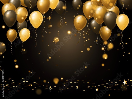 golden party balloons
