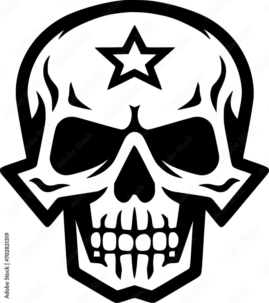 Skull - Black and White Isolated Icon - Vector illustration Skull - Black and White Isolated Icon - Vector illustration