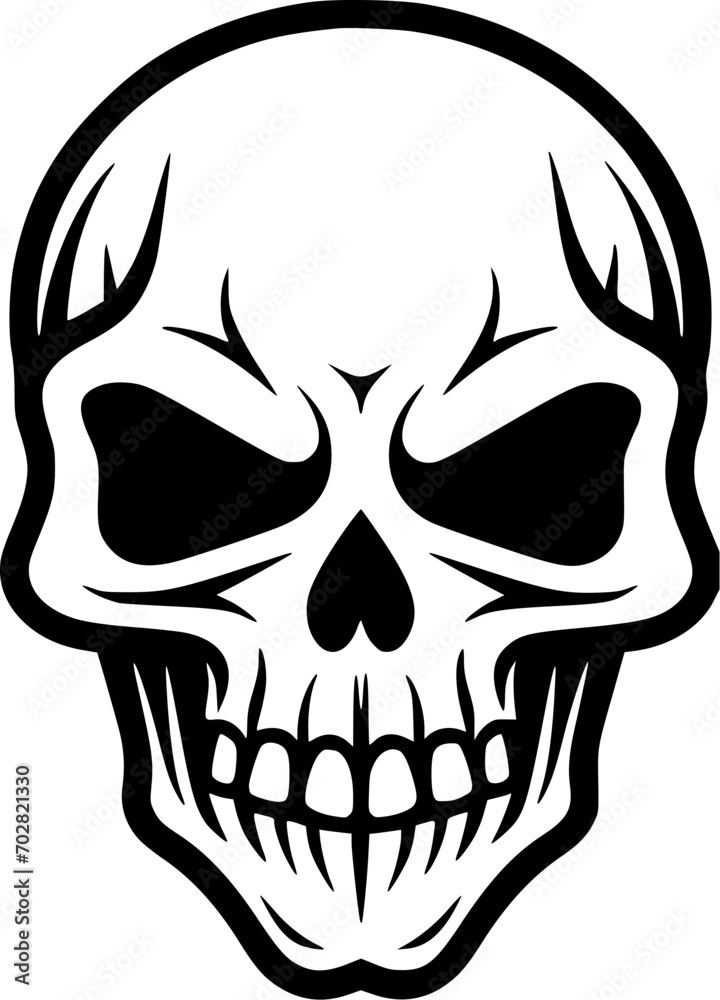 Fototapeta premium Skull - Minimalist and Flat Logo - Vector illustration