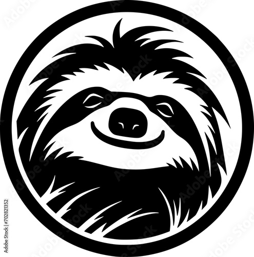 Sloth - Minimalist and Flat Logo - Vector illustration