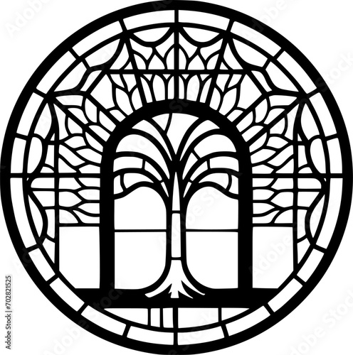 Stained Glass | Minimalist and Simple Silhouette - Vector illustration