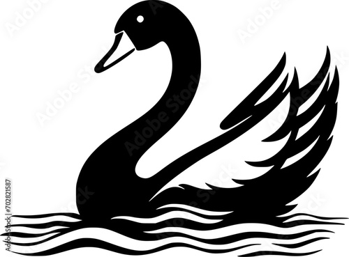 Swan - High Quality Vector Logo - Vector illustration ideal for T-shirt graphic