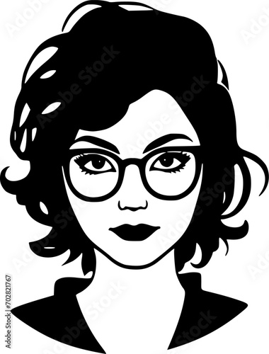 Teacher - Black and White Isolated Icon - Vector illustration