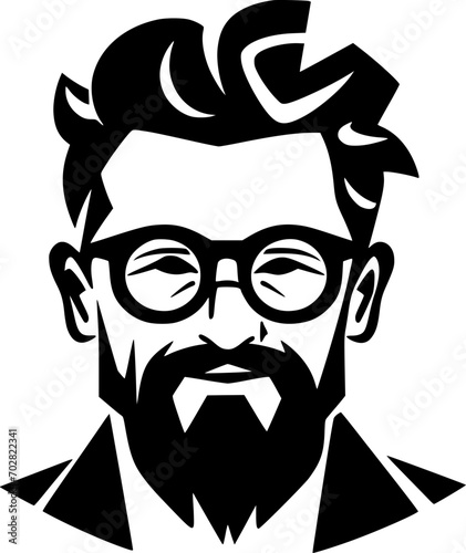 Teacher - Black and White Isolated Icon - Vector illustration