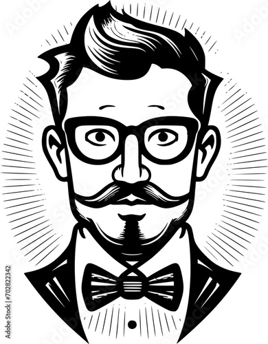 Teacher - Black and White Isolated Icon - Vector illustration