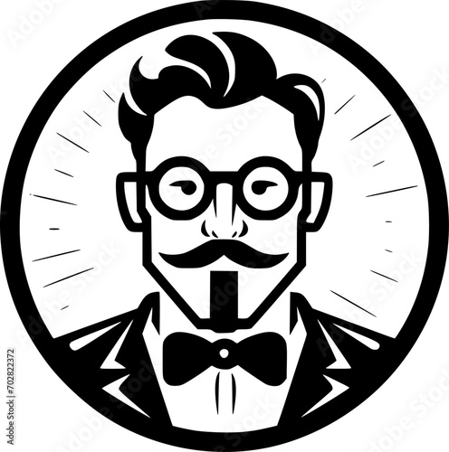 Teacher - Black and White Isolated Icon - Vector illustration