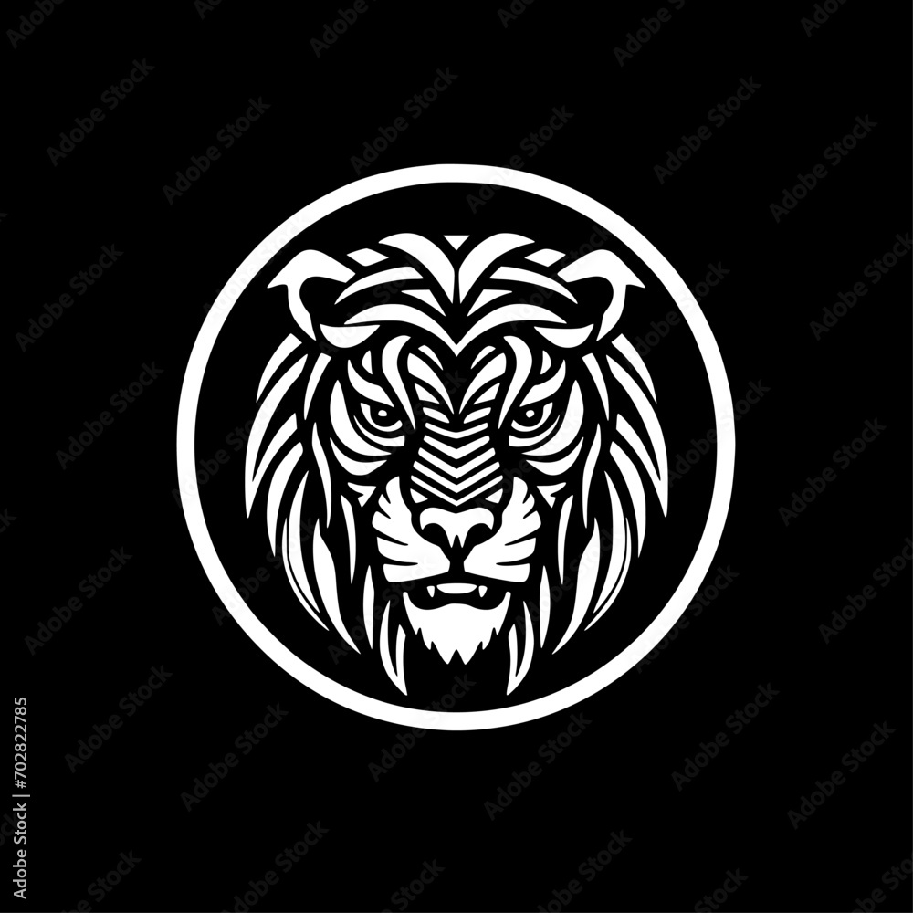 Tiger - Minimalist and Flat Logo - Vector illustration
