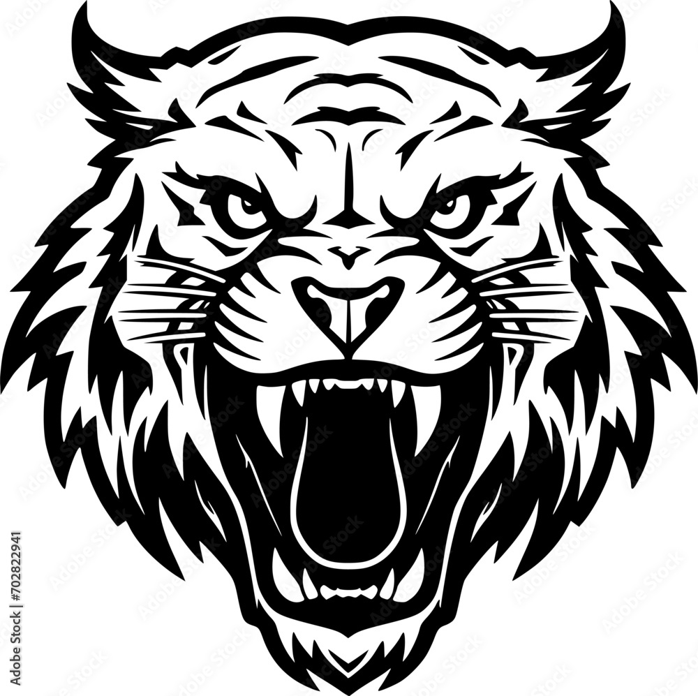 Obraz premium Tiger - High Quality Vector Logo - Vector illustration ideal for T-shirt graphic