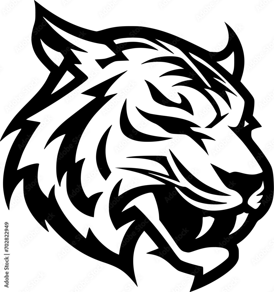 Obraz premium Tiger | Minimalist and Simple Silhouette - Vector illustration