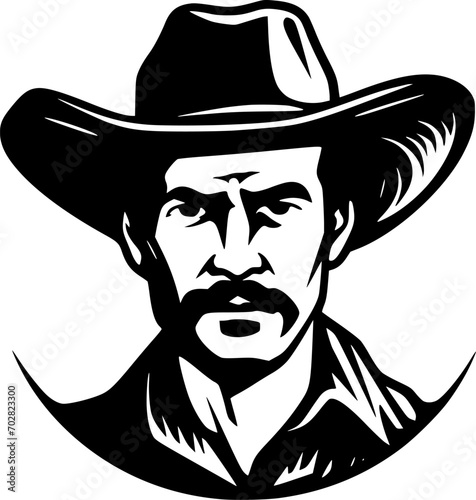 Western | Minimalist and Simple Silhouette - Vector illustration