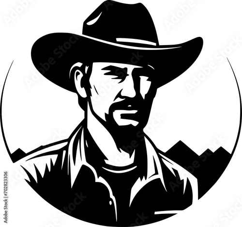 Western | Minimalist and Simple Silhouette - Vector illustration