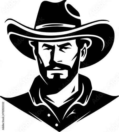 Western | Minimalist and Simple Silhouette - Vector illustration