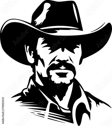 Western | Minimalist and Simple Silhouette - Vector illustration