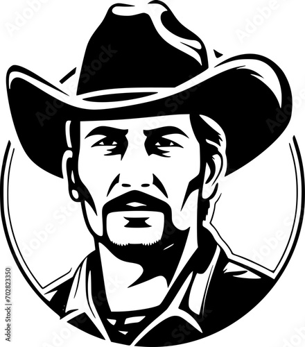 Western | Black and White Vector illustration