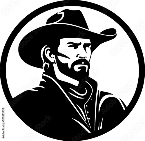 Western | Minimalist and Simple Silhouette - Vector illustration