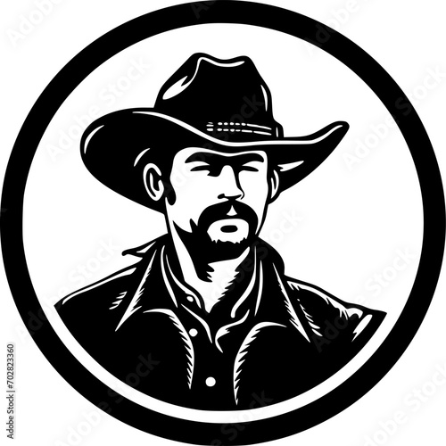 Western - Minimalist and Flat Logo - Vector illustration
